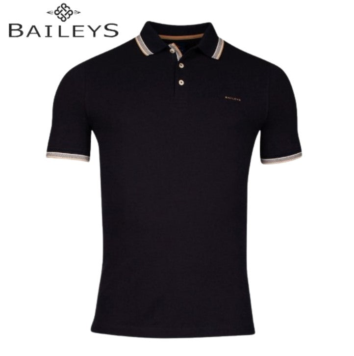 Baileys 2-Tone Tipping Navy Polo Shirt Navy