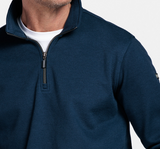 Baileys 1/4 Zip Structured Blue Sweater Blue