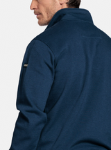 Baileys 1/4 Zip Structured Blue Sweater Blue