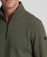 Baileys 1/4 Zip Structured Green Sweater Green