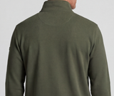 Baileys 1/4 Zip Structured Green Sweater Green