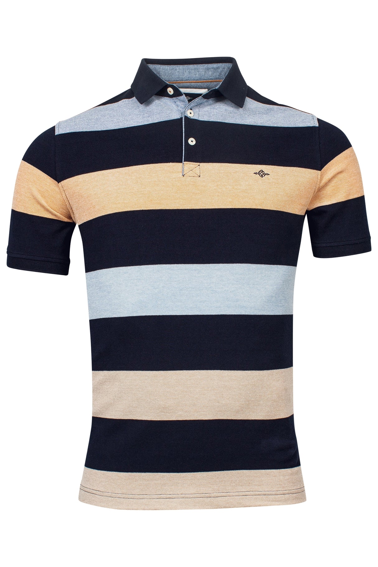 Baileys Sudan Brown Stripe Polo Shirt Brown