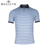 Baileys Stripe Pique Cobalt Polo Shirt Blue
