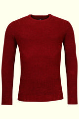 Baileys Crew Neck Rust Structured Knit Orange