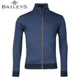 Baileys Zip Jacquard Dark Blue Sweater Blue