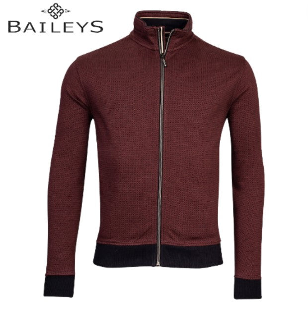 Baileys Full Zip Contrast Red Sweatshirt Red
