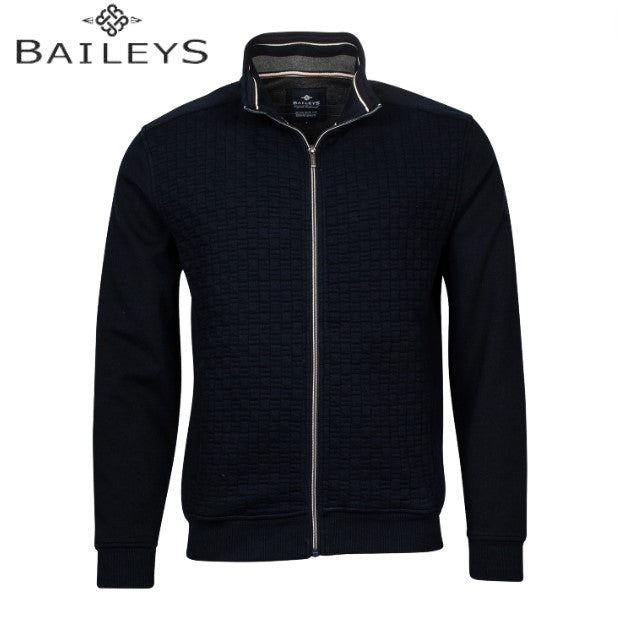Baileys Structured Full Zip Navy Sweater Navy