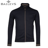 Baileys Honeycomb Weave Full Zip Sweater Navy