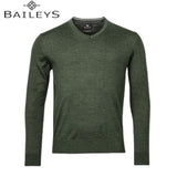 Baileys Cotton V-Neck Green Knit Green