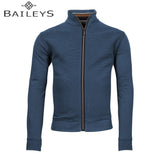 Baileys Jaquard Interlock Blue Cardigan Blue