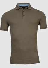 Baileys Piques Washed Olive Polo Shirt Green