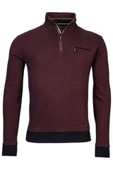 Baileys 1/4 Zip 2 Tone Red Sweatshirt Red