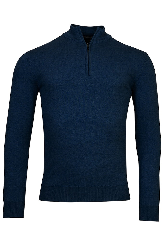 Baileys Quarter Zip Navy Knit Sweater Navy