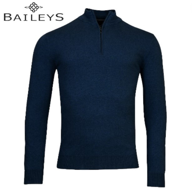 Baileys Quarter Zip Navy Knit Sweater Navy