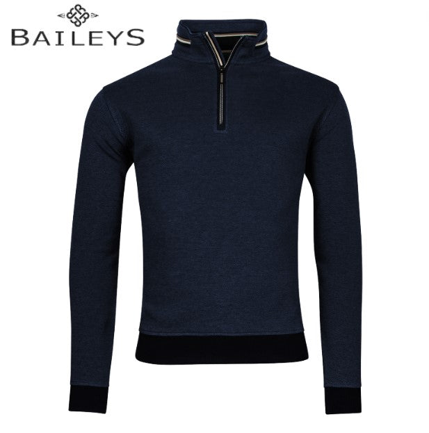 Baileys Quarter Zip Navy Sweatshirt Navy