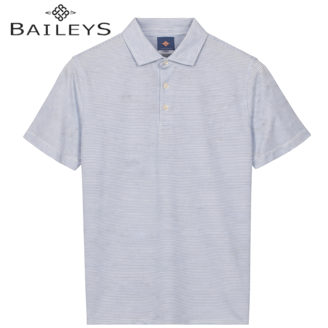 Baileys Small Stripe Polo Blue