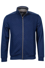 Baileys Structured Blue Full Zip Sweater Blue