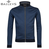 Baileys Navy Full Zip Tipped Sweatshirt Navy