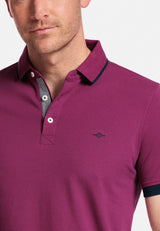 Baileys Tipped Collar Pink Polo Shirt Pink