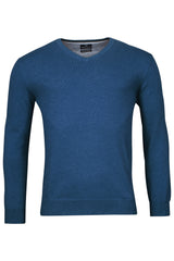 Baileys Cotton V-Neck Cobalt Blue Jumper Blue