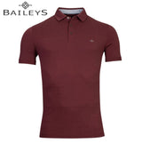Baileys Pique Washed Wine Polo Shirt Wine
