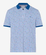 Brax Pico Blue Patterned Polo Blue