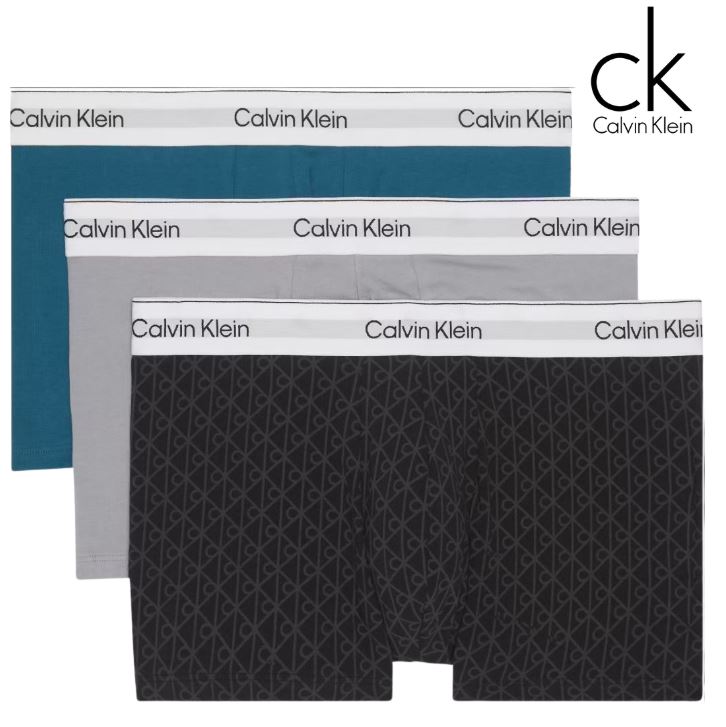 Calvin Klein 3-Pack Icon Grey Mix Trunks Grey