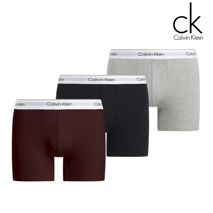 Calvin Klein 3-Pack Mix Boxer Briefs Wine