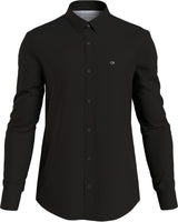 Calvin Klein Stretch Poplin Black Shirt Black