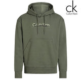 Calvin Klein Double Flock Green Hoodie Green
