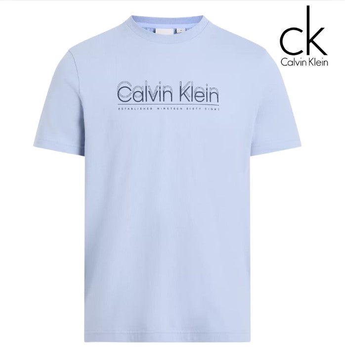 Calvin Klein Double Logo Sky T-Shirt Blue