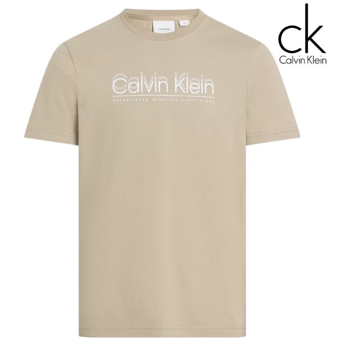 Calvin Klein Double Logo Tree House Tee Green