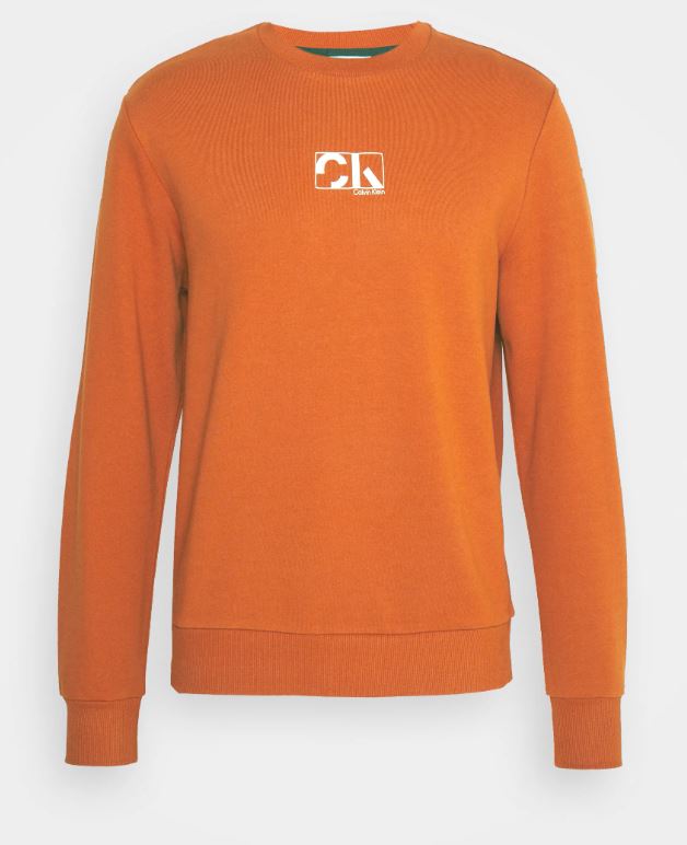 Calvin Klein Graphic Box Brown Sweater Brown