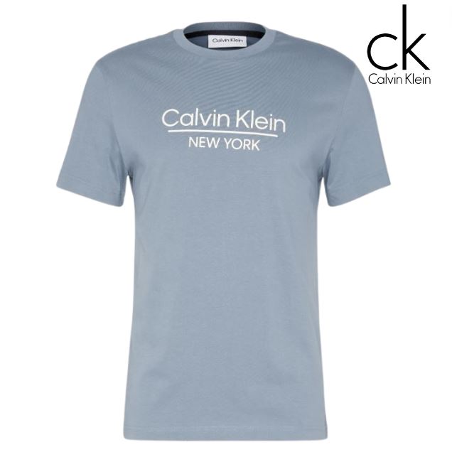 Calvin Klein New York Blue/Grey T-Shirt Blue