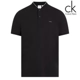 Calvin Klein Pique Stand Collar Polo Black