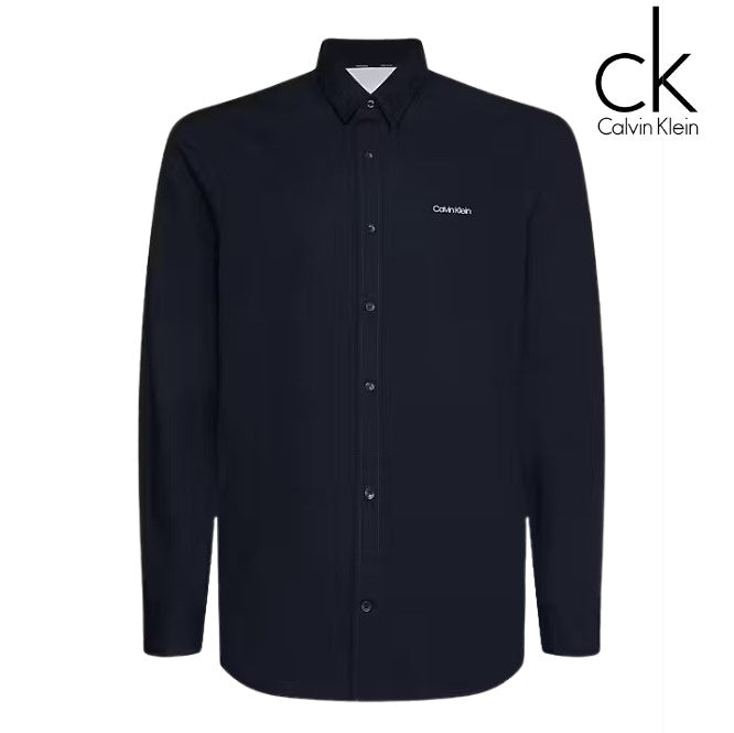Calvin Klein Stretch Poplin Black Shirt Black