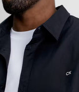 Calvin Klein Stretch Poplin Black Shirt Black