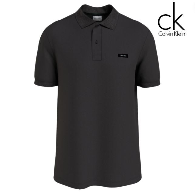 Calvin Klein Smooth Cotton Black Polo Black