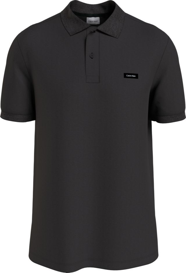 Calvin Klein Smooth Cotton Black Polo Black