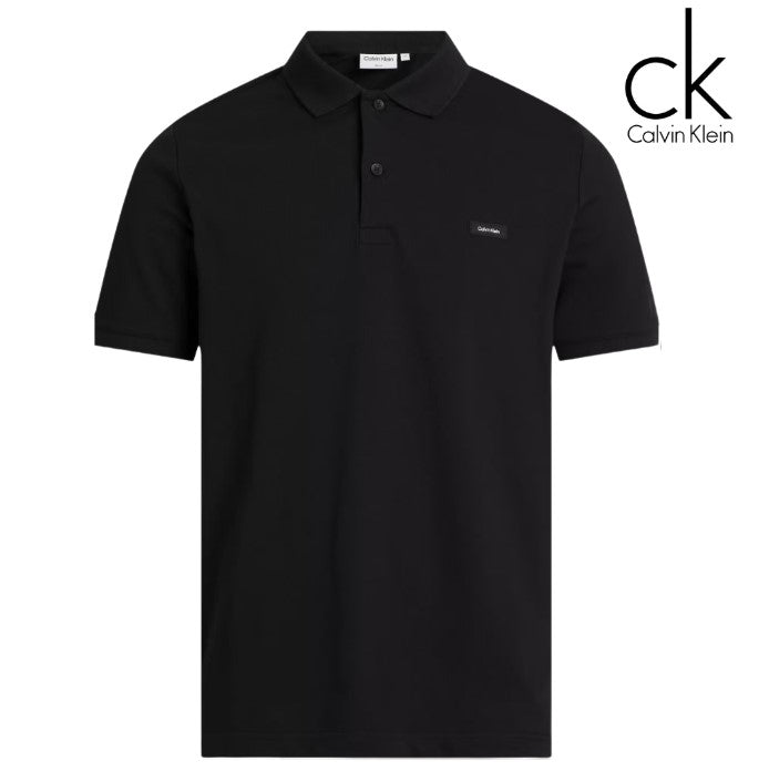 Calvin Klein Stretch Pique Black Polo Black