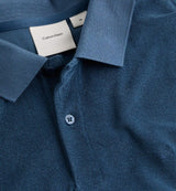 Calvin Klein Towelling Polo Shirt Blue