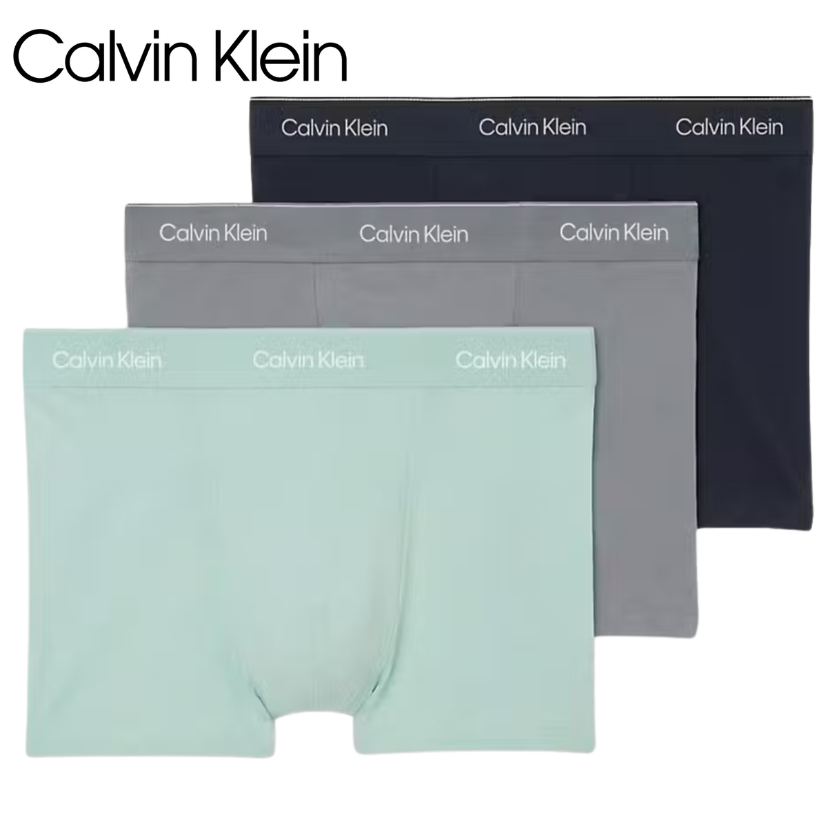 Calvin Klein 3-Pack Misty Green Trunks Green
