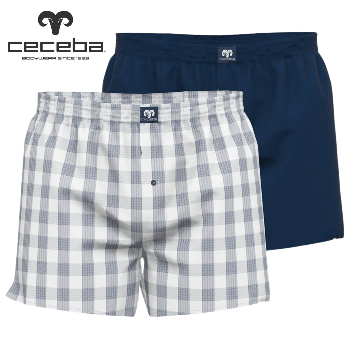 Ceceba 2-Pack Ontario Blue Boxer Shorts Blue