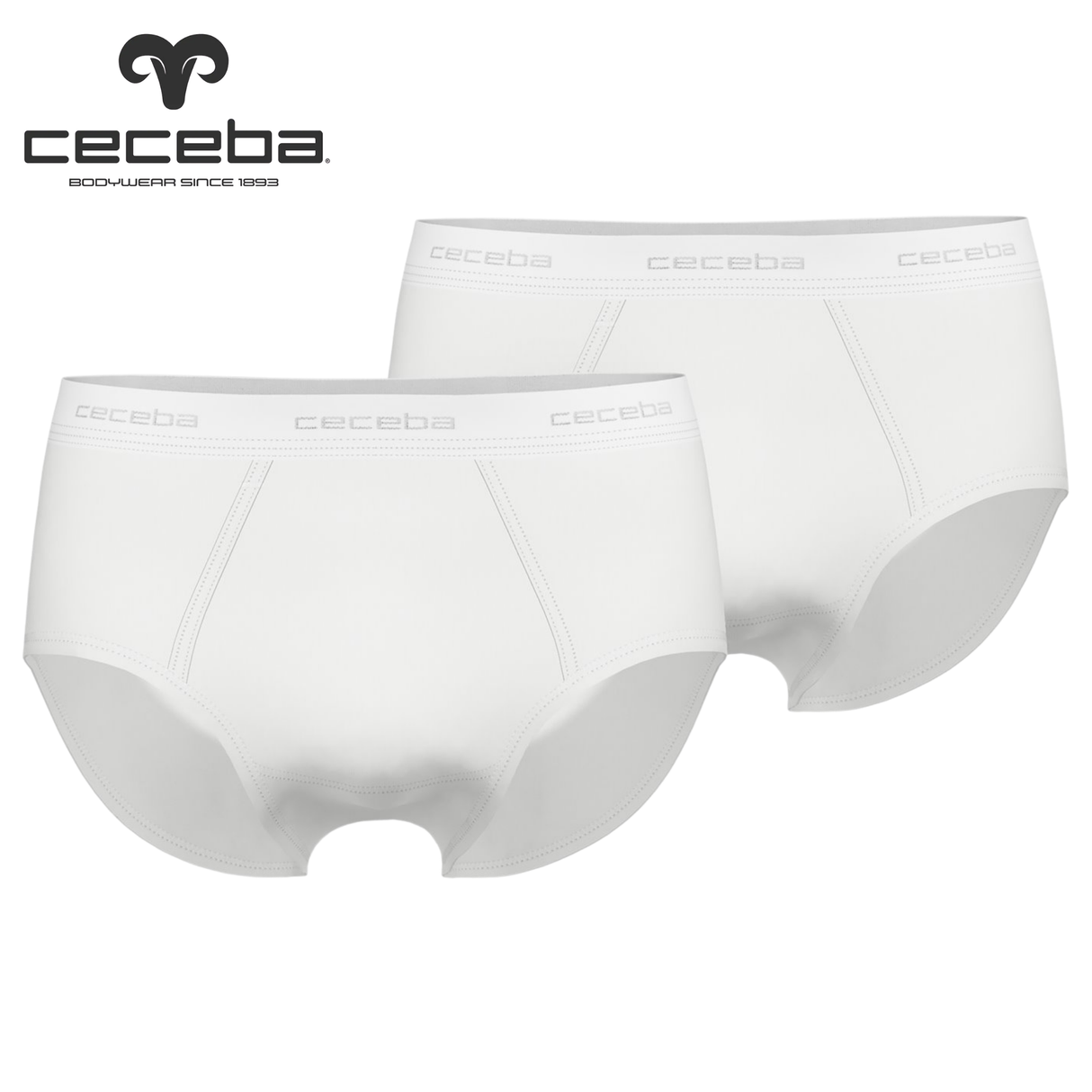 Ceceba 2-Pack White Stretch Briefs White
