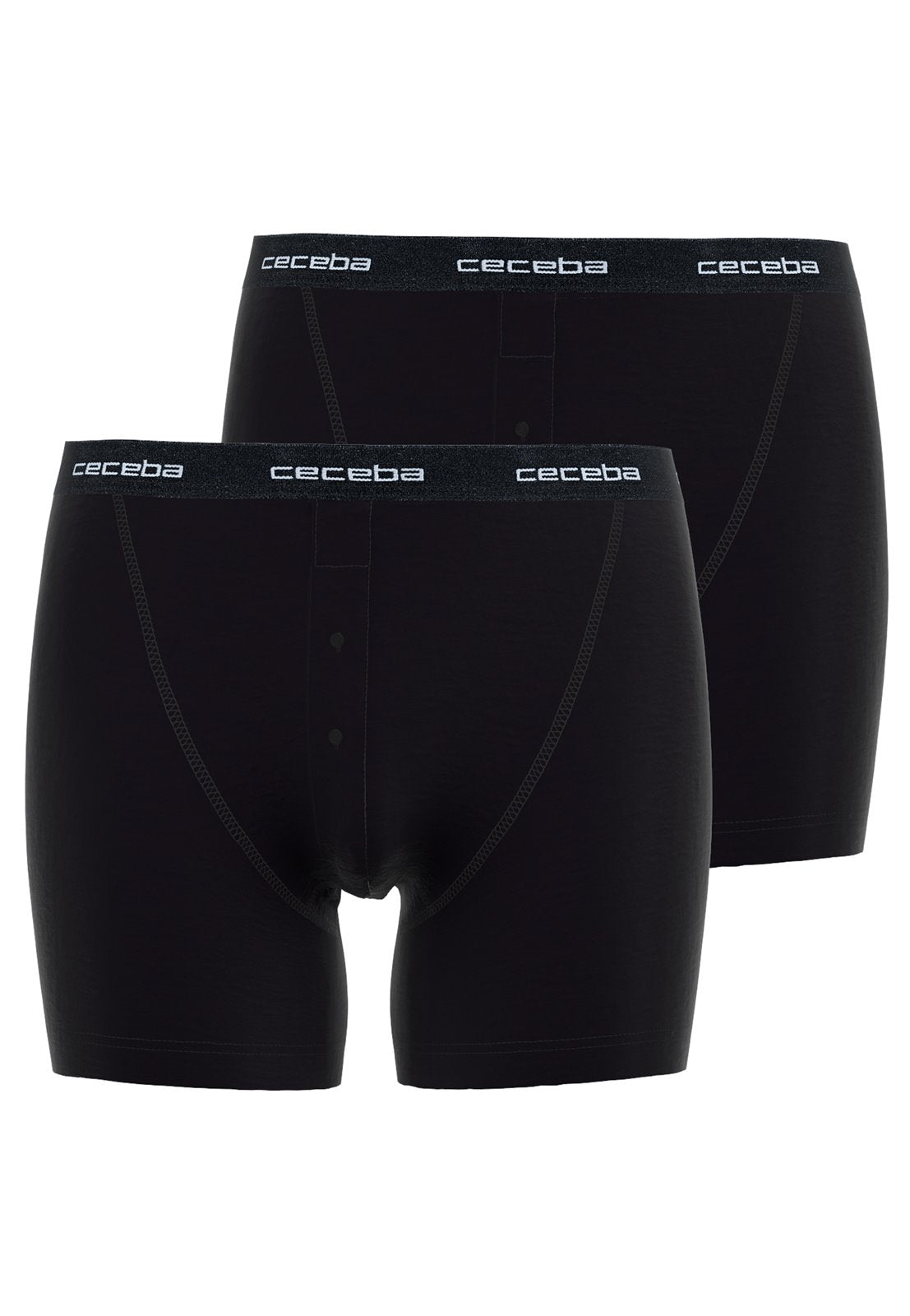 Ceceba Black 2 Pack Long Boxer Brief Black