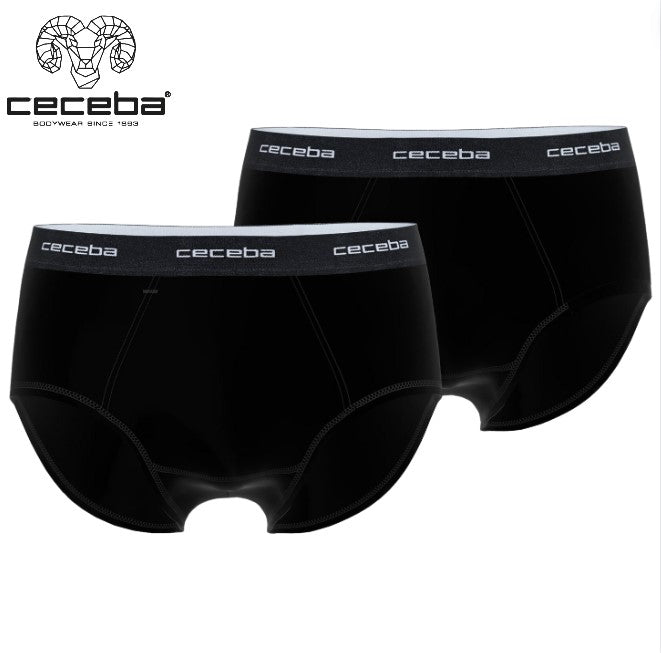 Ceceba 2-Pack Black Stretch Briefs Black