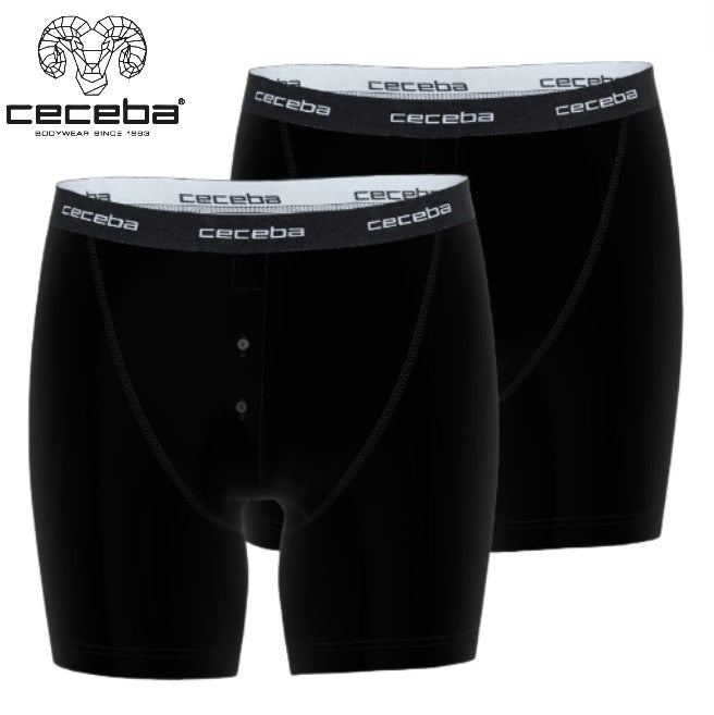 Ceceba Black 2 Pack Long Boxer Brief Black