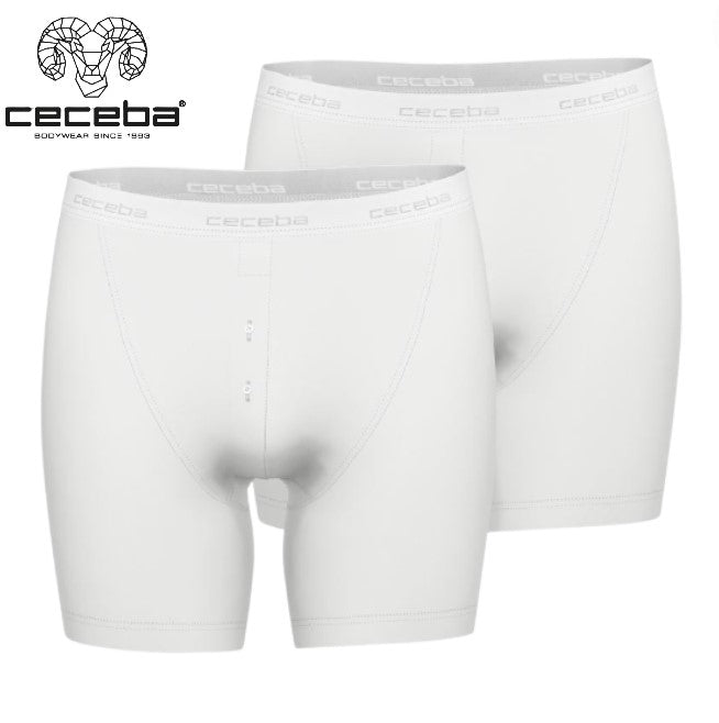 Ceceba 2 Pack White Stretch Long Boxers White