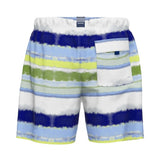 Ceceba Lined Multi Stripe Swim Shorts Blue