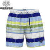 Ceceba Lined Multi Stripe Swim Shorts Blue